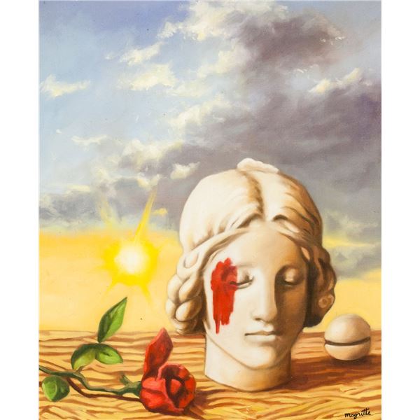 Rene Magritte Belgian Surrealist Oil on Canvas