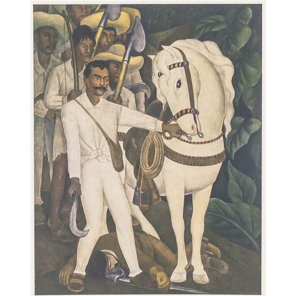 Diego Rivera Mexican Signed Linocut on Paper 40/75