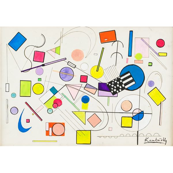 Wassily Kandinsky Mixed Media on board