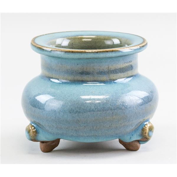 Chinese Jun Yao Censer Tripod