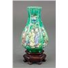 Image 3 : Chinese Green Porcelain Vase with Figure
