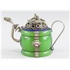 Image 1 : Jade Teapot with Silver Trimming and Lid