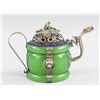 Image 2 : Jade Teapot with Silver Trimming and Lid