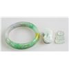 Image 2 : Jadeite Bangle and Guanyin and Lion