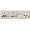 Image 2 : Lou Gehrig Autographed Cut Card with COA