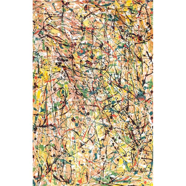 Jackson Pollock American Abstract Oil on Canvas