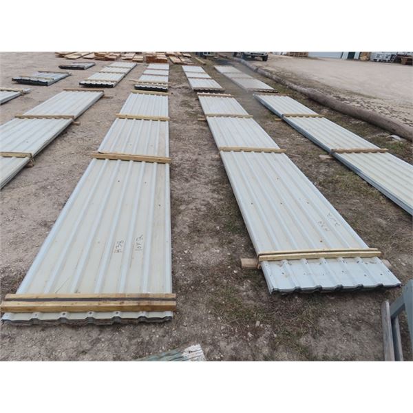 Approx 4383 Square Feet of Grey Sheet Metal Cladding - 60 Sheets 24  x 24.5' L- 2 Bundles - One Mone