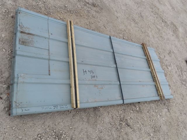 Approx 230 Square Feet Used Dark Grey Sheet Metal Cladding 7'.7