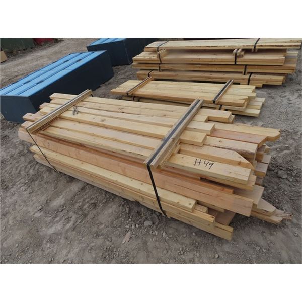 50 Plus Pcs - Mixed Lumber -2 x 4", some 6'-9', A Few 2x 8"- 1 Bundle - One Money for All