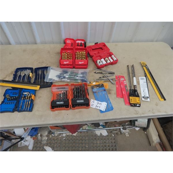 Drill Bits, Spade Bits, Milwaukee Sawsall & Misc Bits Plus