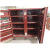 Image 3 : Metal Job Box on Wheels w Shelving & Castors 68"H 60"W & 30" D