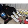 Image 3 : 2) auto Flash Welding Helmets, 8 Boxes Welding Rods, Gloves, Welding Magnets SW14