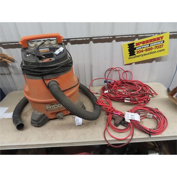 Ridgid 6 HP 14 Gal Shop Vac & 3 Extensions