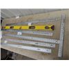 Image 2 : 5) 48" Steel Rulers, 48" Fat Max Level & Dry Wall T