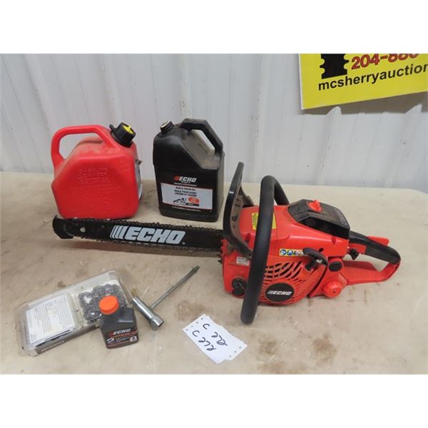 Echo CS-370 Chain Saw - Extra Fluids & Blade