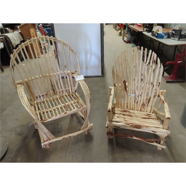2 Diamond Willow Chairs