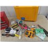 Image 2 : 2 Tool Boxes Odds & End Tools, Allan Wrenches Tin Snips, Measuring & More!