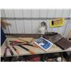 Image 1 : Yard Hedgers, Pruners, Old Saw, Bottle Sprayer Paint Drop & 2 Tarps