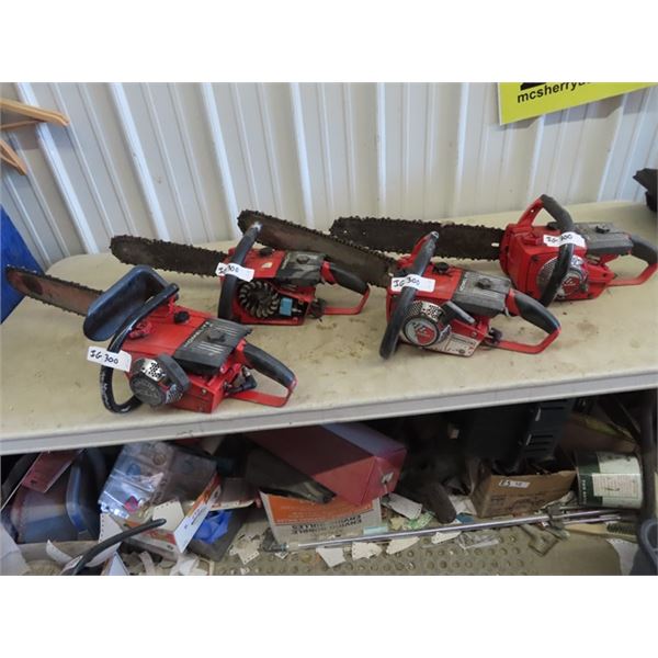 4 Homelight Chainsaws- AS IS