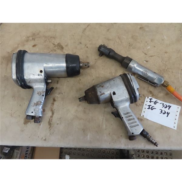 3 Air Tools - 3/4  Impact, 1/2  impact, & 3/8  Ratchet