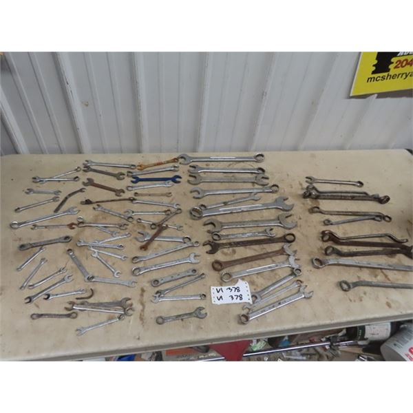 Approx 70 Wrenches, S & M Various Brands