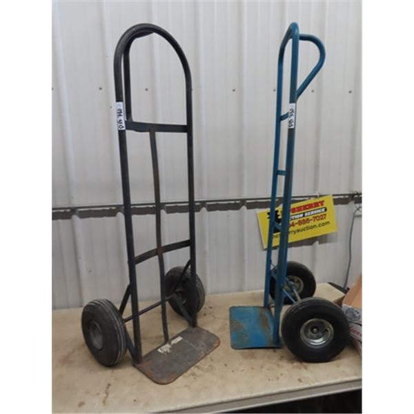 2 Wheel Dollies - Black on is Good, Blue One has A TIre Issue