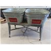 Image 1 : Double Galvanized Wash Tub on Stand