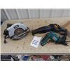 Image 1 : 3 Power Tools- Circ Saw, Recip Saw, & Drill