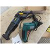 Image 2 : 3 Power Tools- Circ Saw, Recip Saw, & Drill