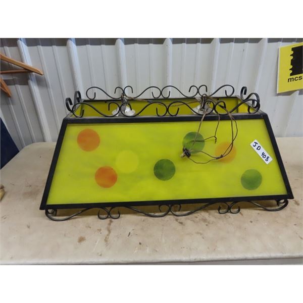 Pool Table Stained Glass Light Fixture