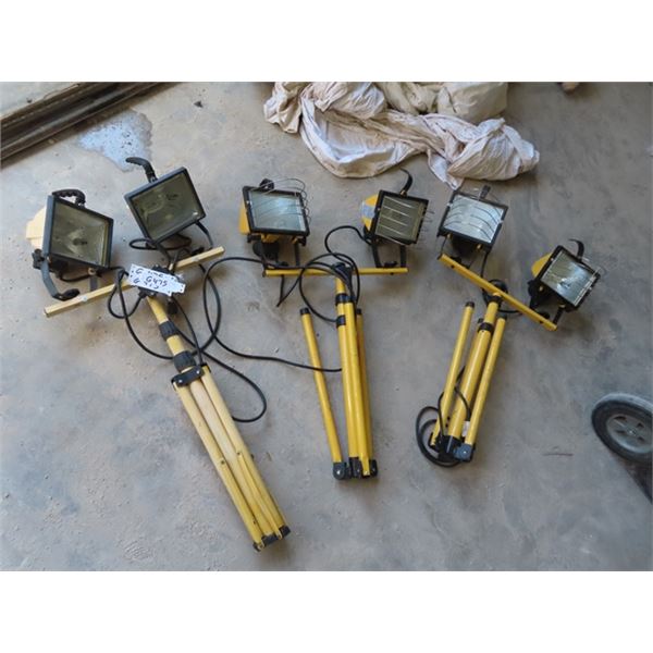 3 Halogen Lights w Stands