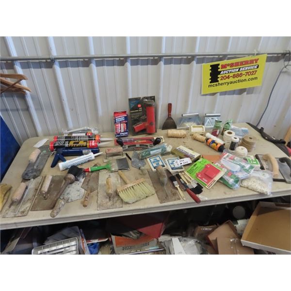 Trowels, Air Caulking Gun, Caulking, Paint Brushes , String Plus More!