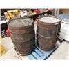 Image 1 : 2 Wood Whiskey Barrels 45 Gal