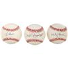 Image 1 : Lot of Three HOF Single Signed Baseballs..Rizzut