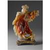 Image 1 : CHINESE CARVED AGATE FIGURE OF A BEAUTY