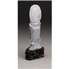 Image 2 : CHINESE CARVED JADE/HARDSTONE FIGURE OF GUANYIN