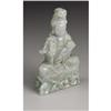 Image 1 : CHINESE CARVED JADE/HARDSTONE FIGURE OF GUANYIN