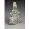 Image 2 : CHINESE CARVED JADE/HARDSTONE FIGURE OF GUANYIN