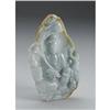Image 1 : CHINESE CARVED JADE/HARDSTONE OPENWORK PLAQUE