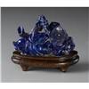 Image 2 : CHINESE CARVED SODALITE/LAPIS LAZULI FIGURE