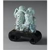 Image 2 : CHINESE CARVED FAUX TURQUOISE FIGURES