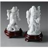 Image 1 : PAIR OF CHINESE CARVED JADE/HARDSTONE FIGURES