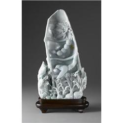CHINESE CARVED JADE/HARDSTONE GROUP