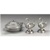 Image 1 : A French Pewter Ecuille and A Pair of Swans