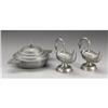 Image 2 : A French Pewter Ecuille and A Pair of Swans