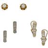 Image 1 : Diamond, Gold Earring Lot