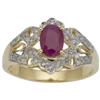 Image 1 : Ruby, Diamond, Gold Ring