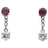 Image 1 : Ruby, Diamond Earrings