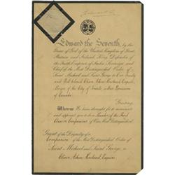 Edward VII Document Signed 1901