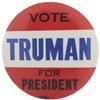Image 1 : 1948 Harry Truman Political Campaign Button